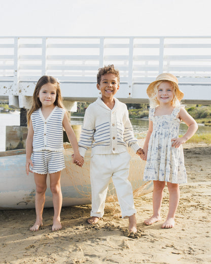 Rylee + Cru Knit Vest Set - Marine Stripe