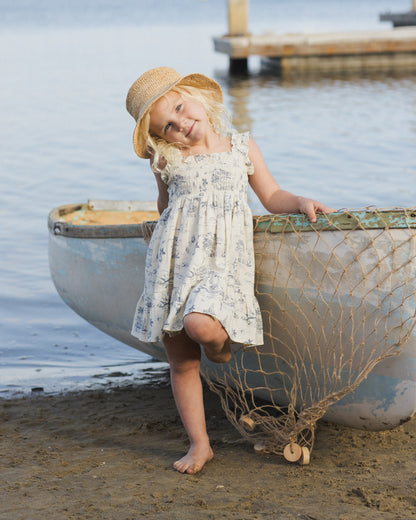 Rylee + Cru Sutton Dress - Ocean Toile