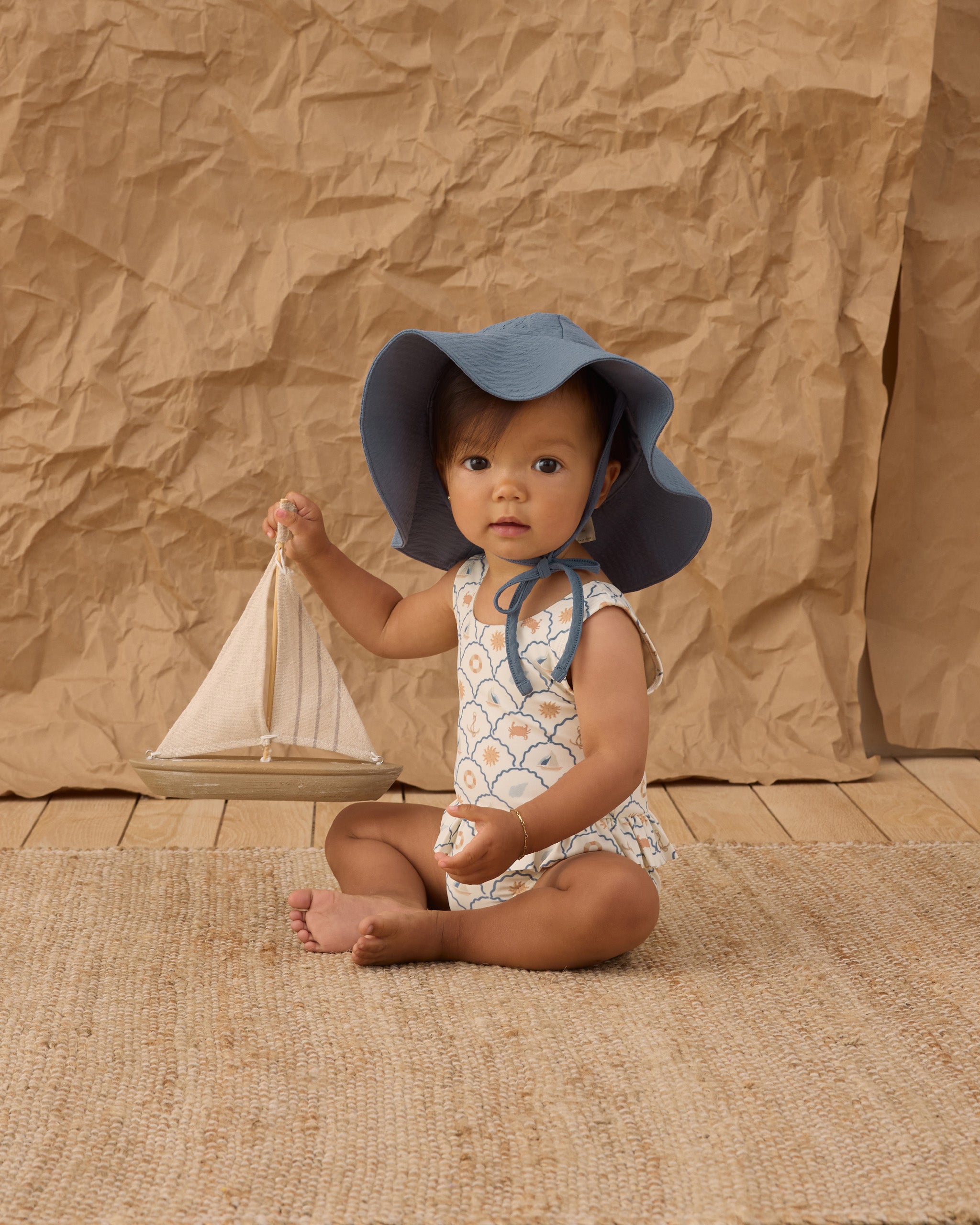 Rylee + Cru Skirted One-Piece - Nautical