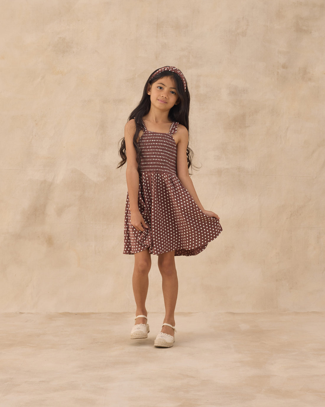 Rylee + Cru Lainey Dress - Chocolate Polka Dot