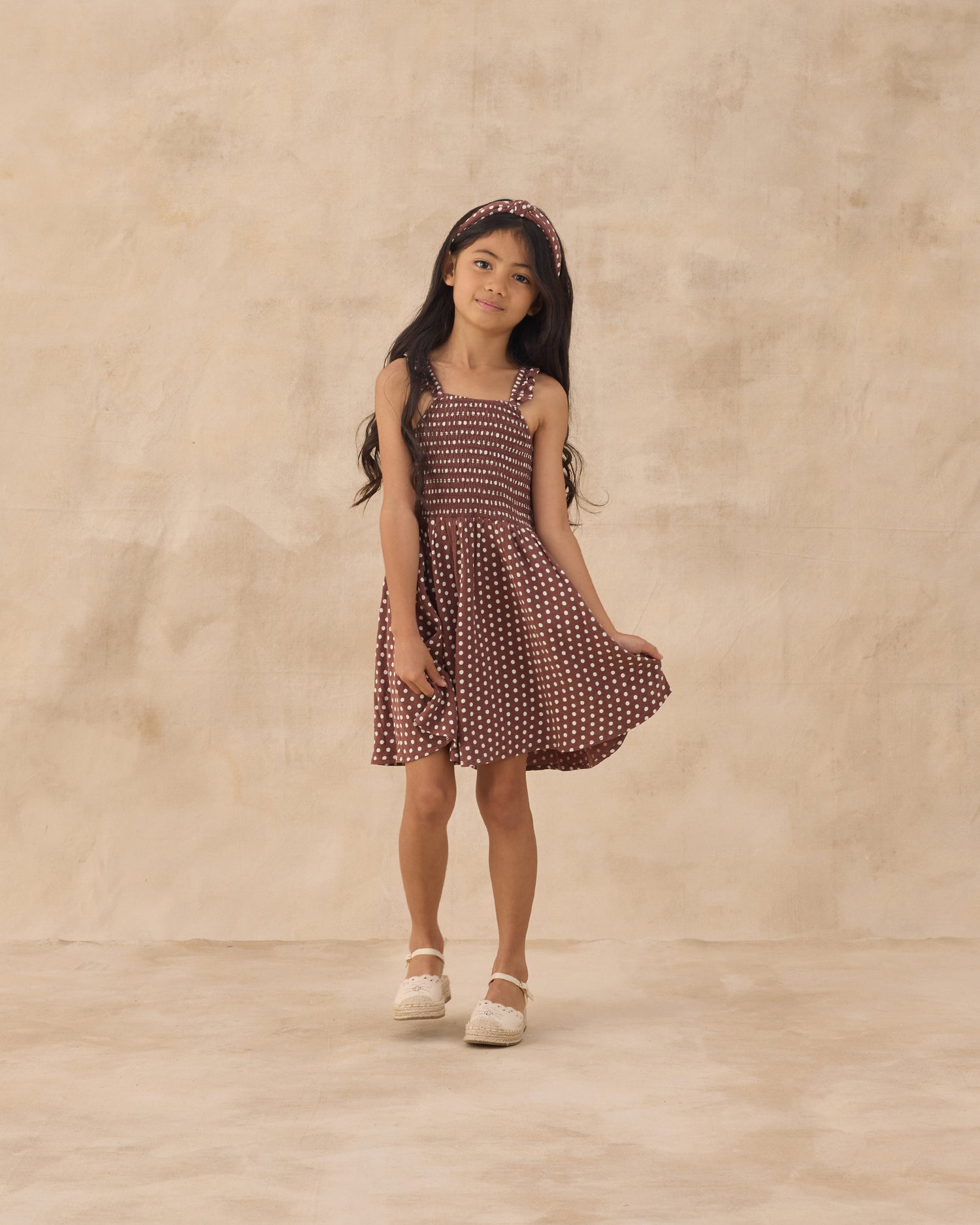 Rylee + Cru Lainey Dress - Chocolate Polka Dot