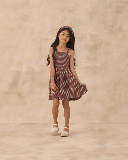 Rylee + Cru Lainey Dress - Chocolate Polka Dot