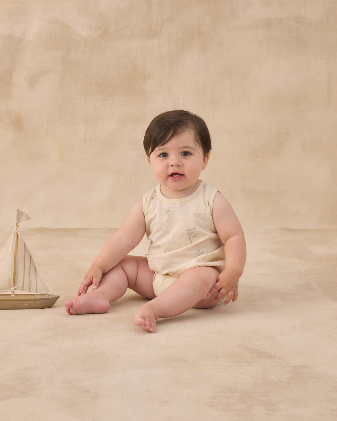 Rylee + Cru Bubble Onesie - Palms