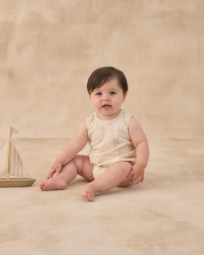 Rylee + Cru Bubble Onesie - Palms