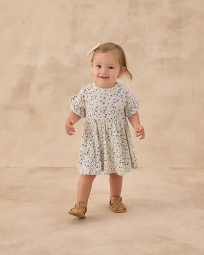 Rylee + Cru Babydoll Dress - Blue Ditsy