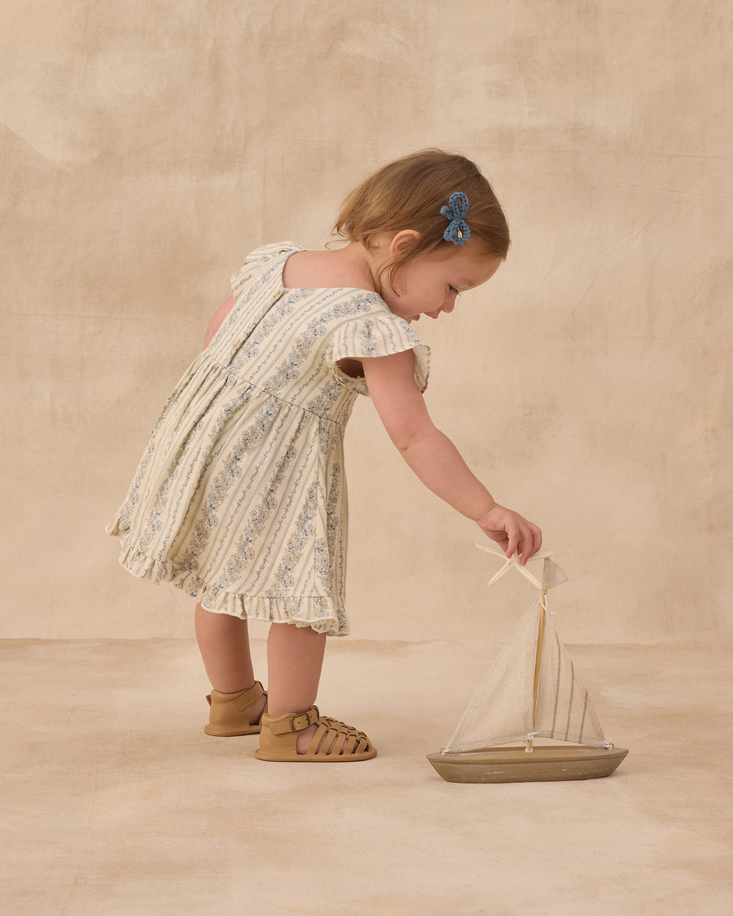 Rylee + Cru Lila Romper - Blue Floral