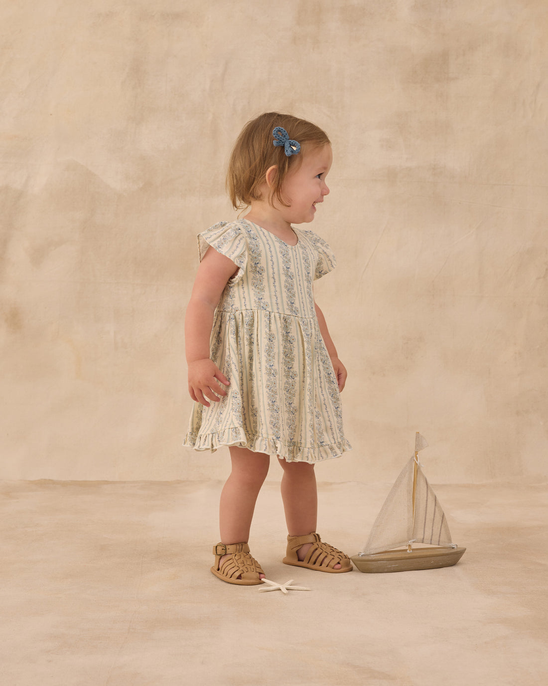 Rylee + Cru Lila Romper - Blue Floral