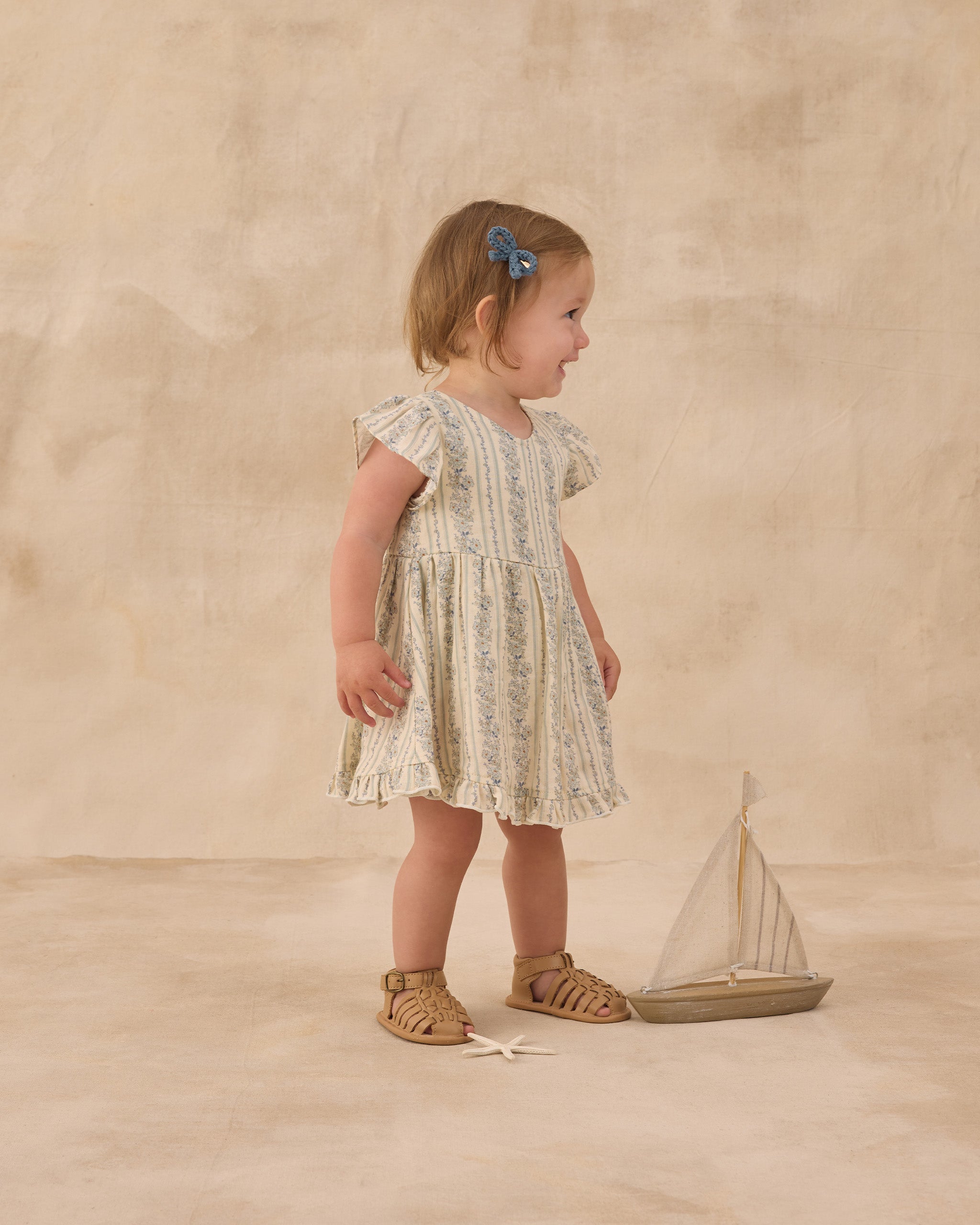 Rylee + Cru Lila Romper - Blue Floral