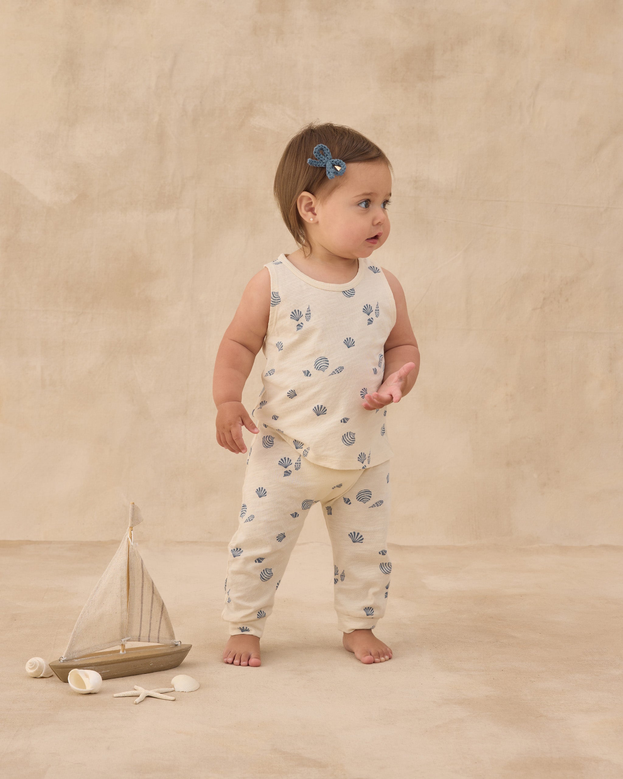 Rylee + Cru Tank + Slouch Pant Set - Seashells