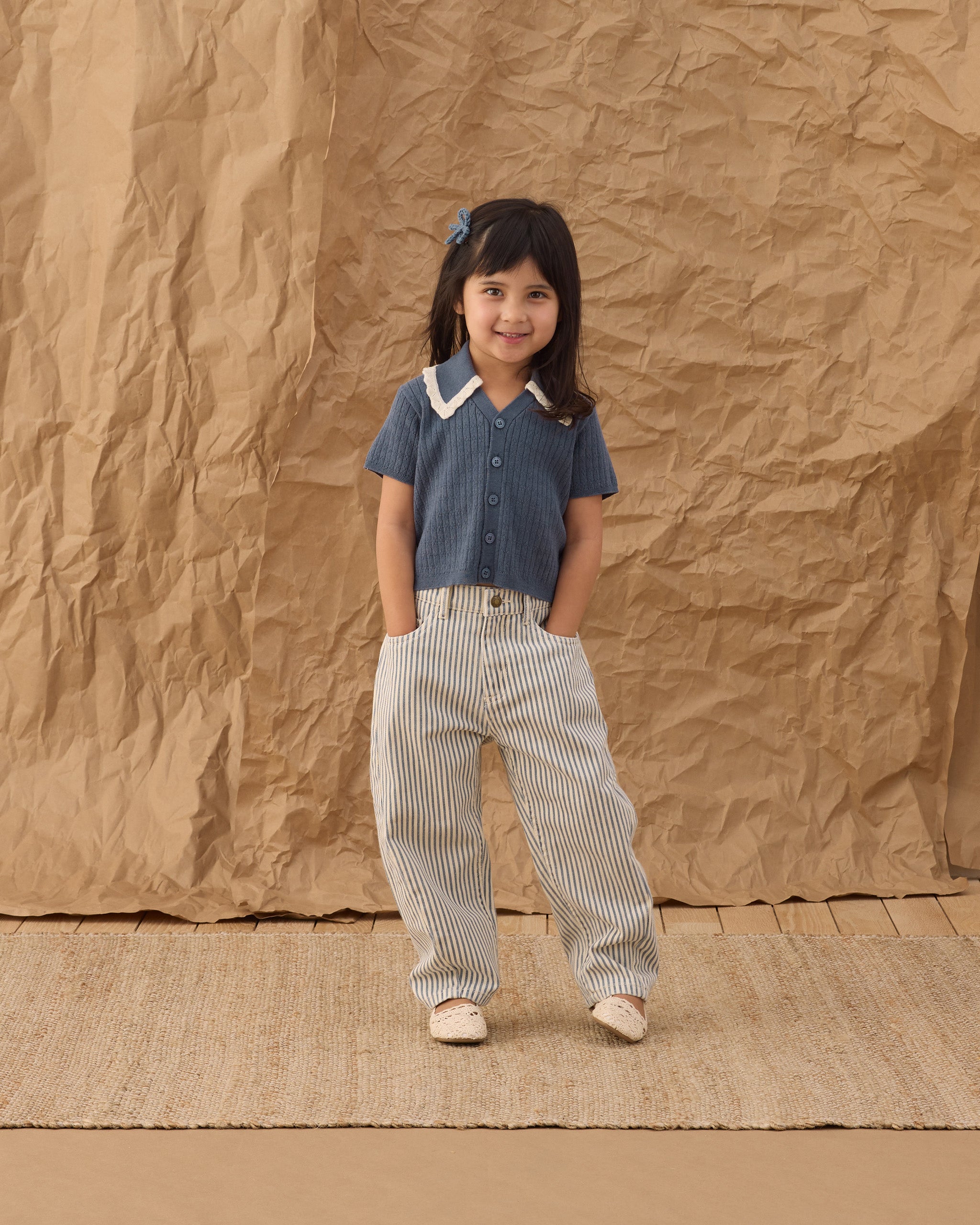 Rylee + Cru Barrel Pant - Railroad Stripe
