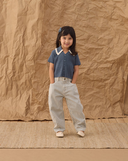 Rylee + Cru Barrel Pant - Railroad Stripe