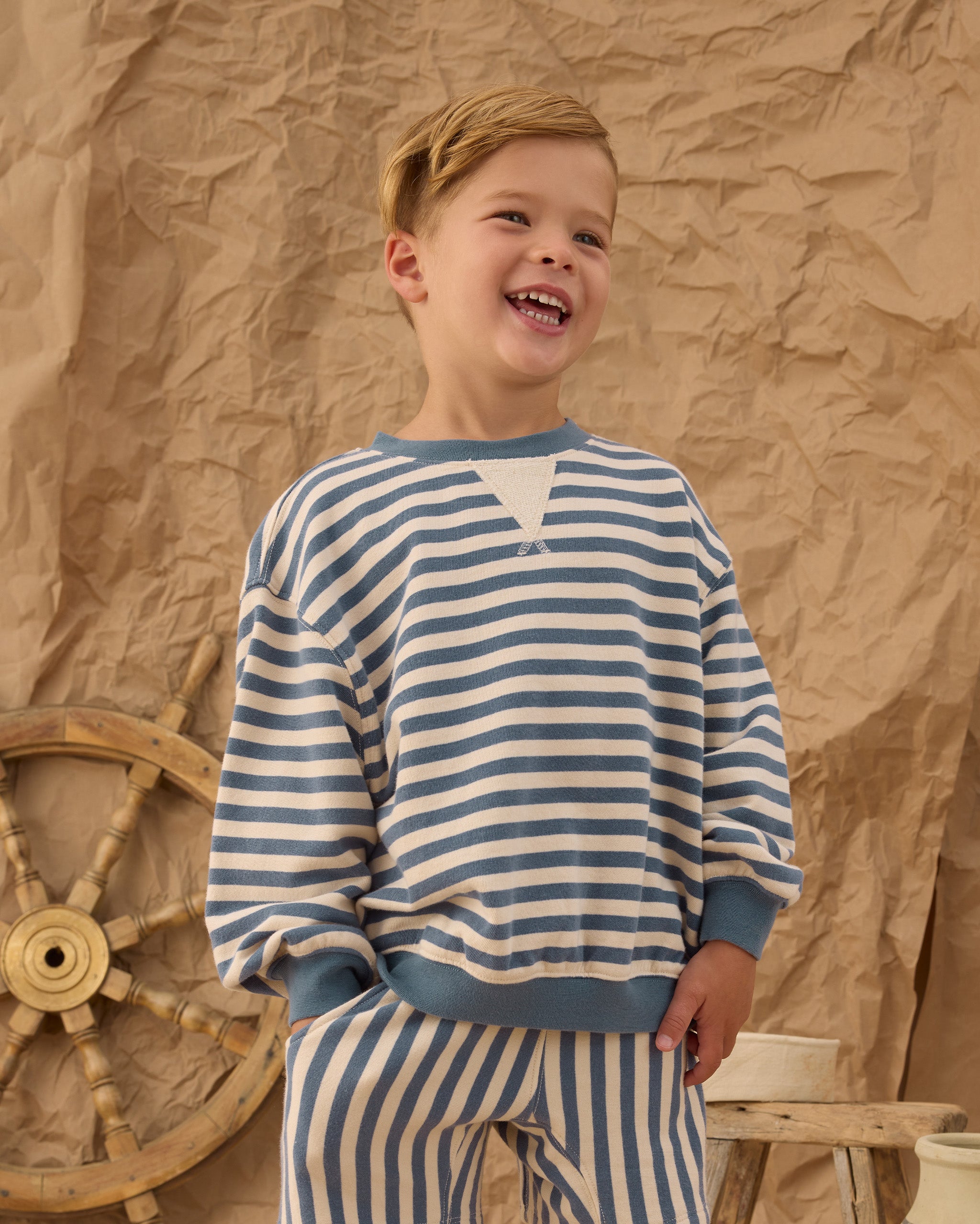 Rylee + Cru Relaxed Short - Marine Stripe