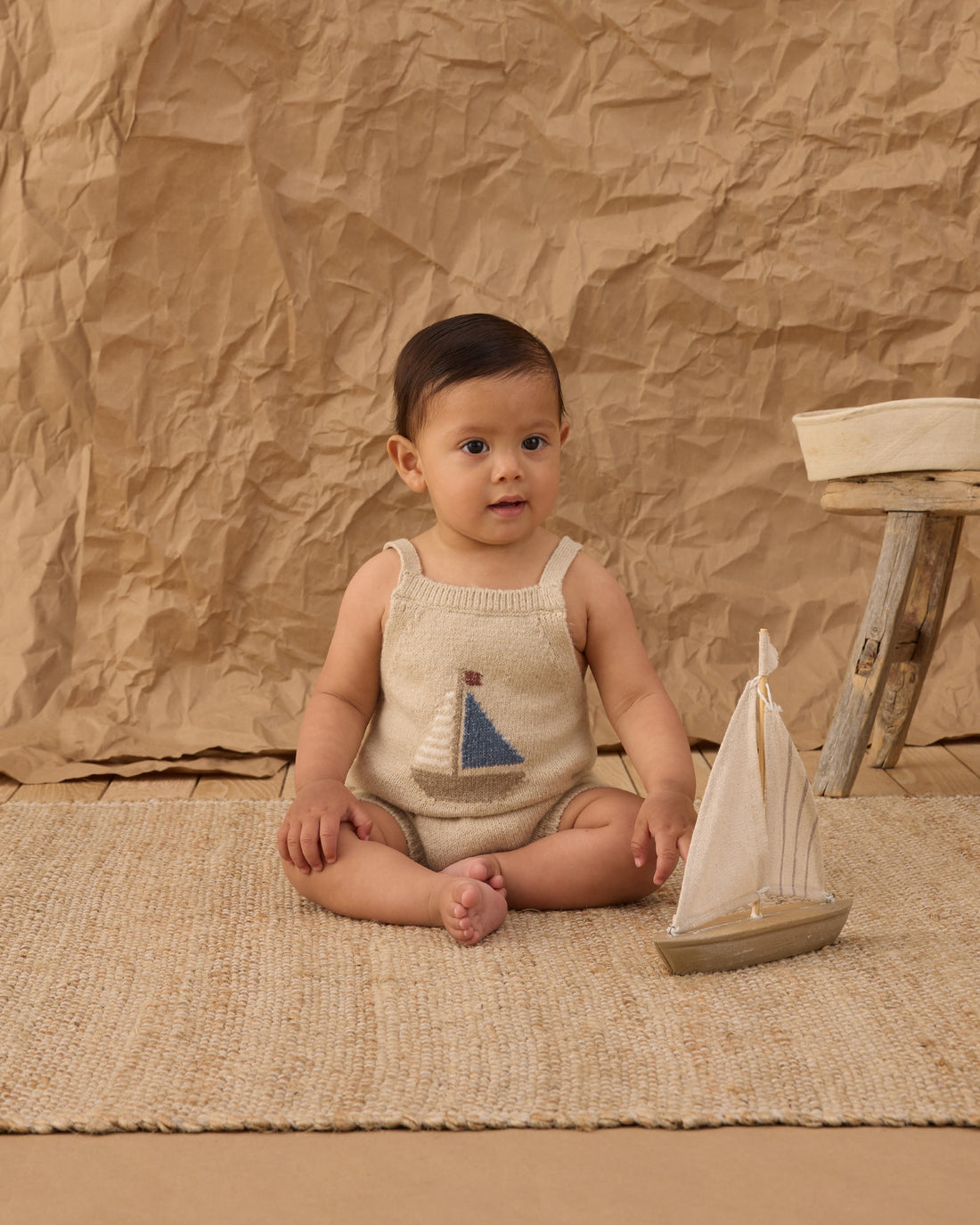 Rylee + Cru Fisher Romper - Sailboat