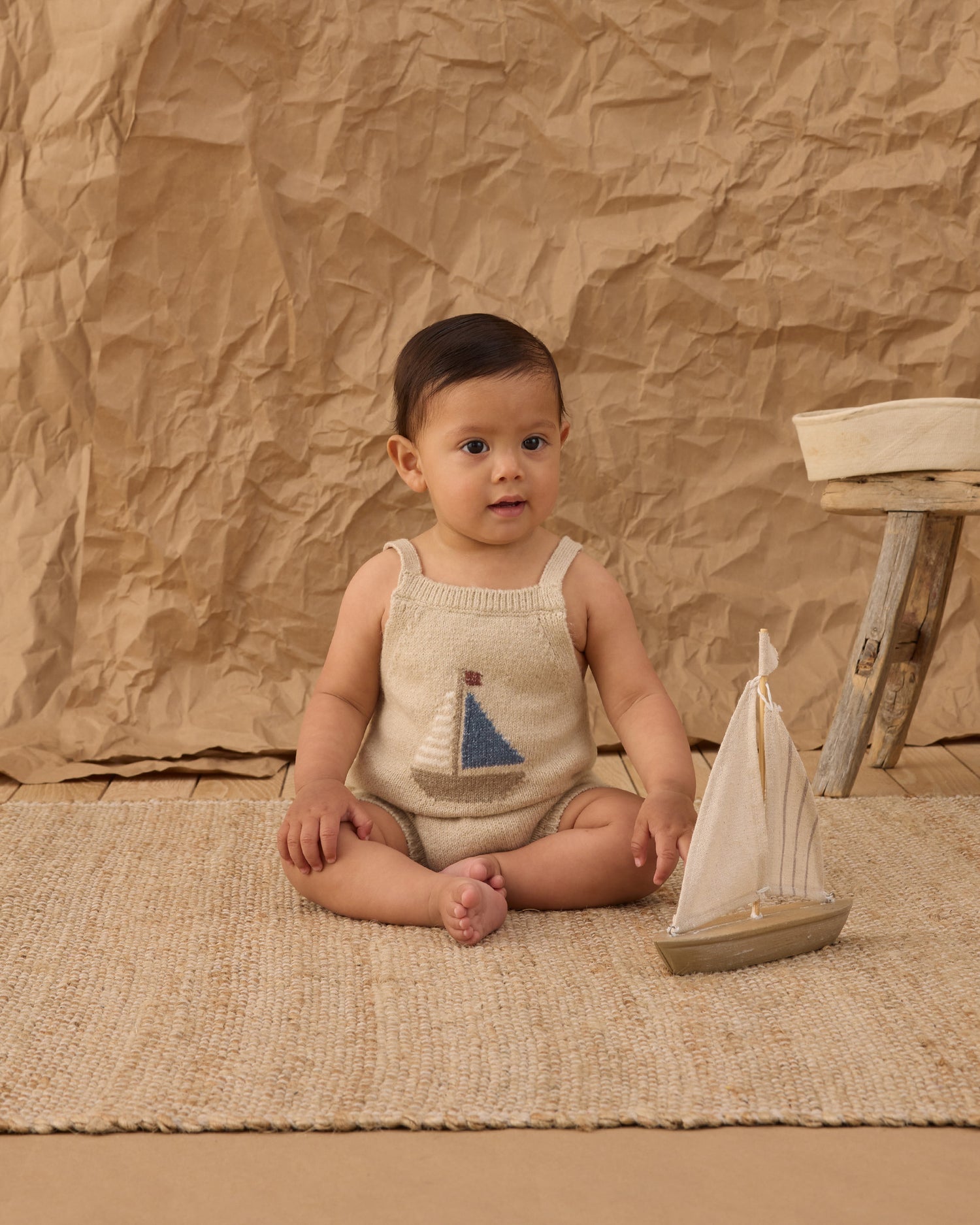 Rylee + Cru Fisher Romper - Sailboat