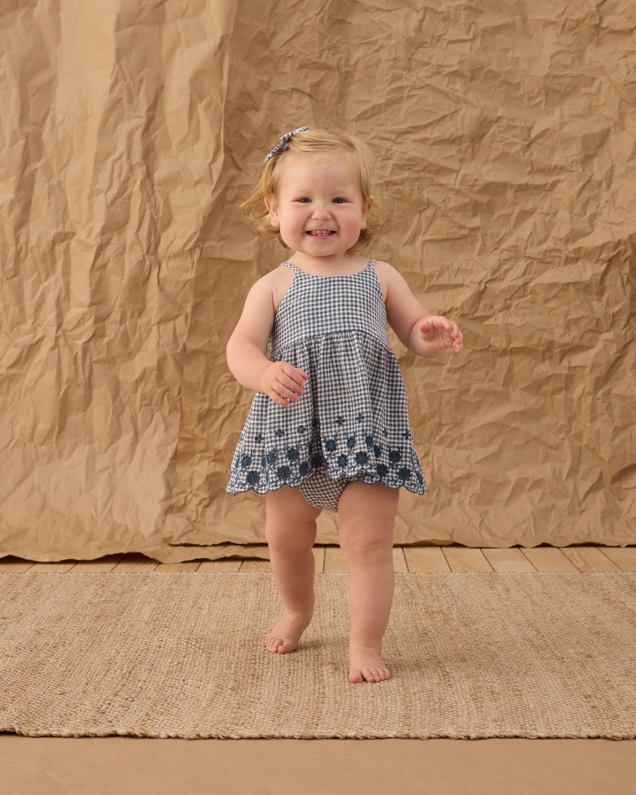 Rylee + Cru Zenni Set - Marine Gingham
