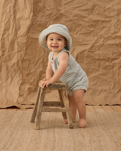 Rylee + Cru Bucket Hat - Seafoam Terry Stripe