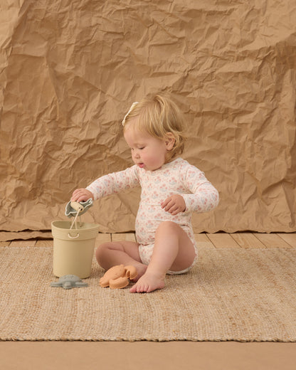 Rylee + Cru Delphine Rashguard One-Piece - Blossom