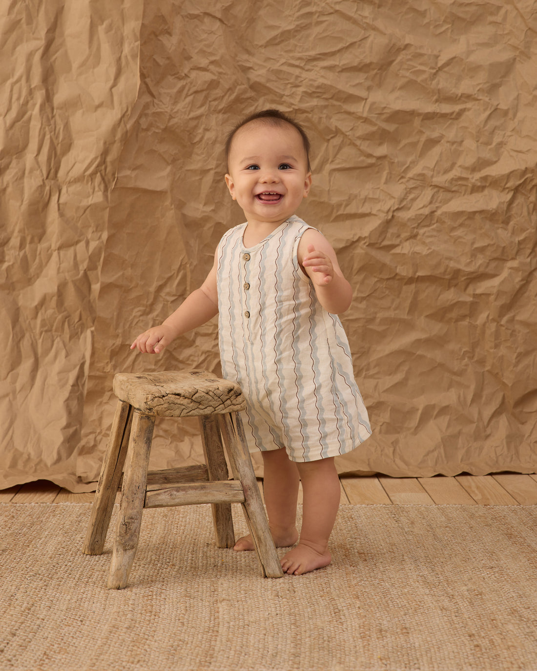 Rylee + Cru Mavrick Romper - Wave Stripe