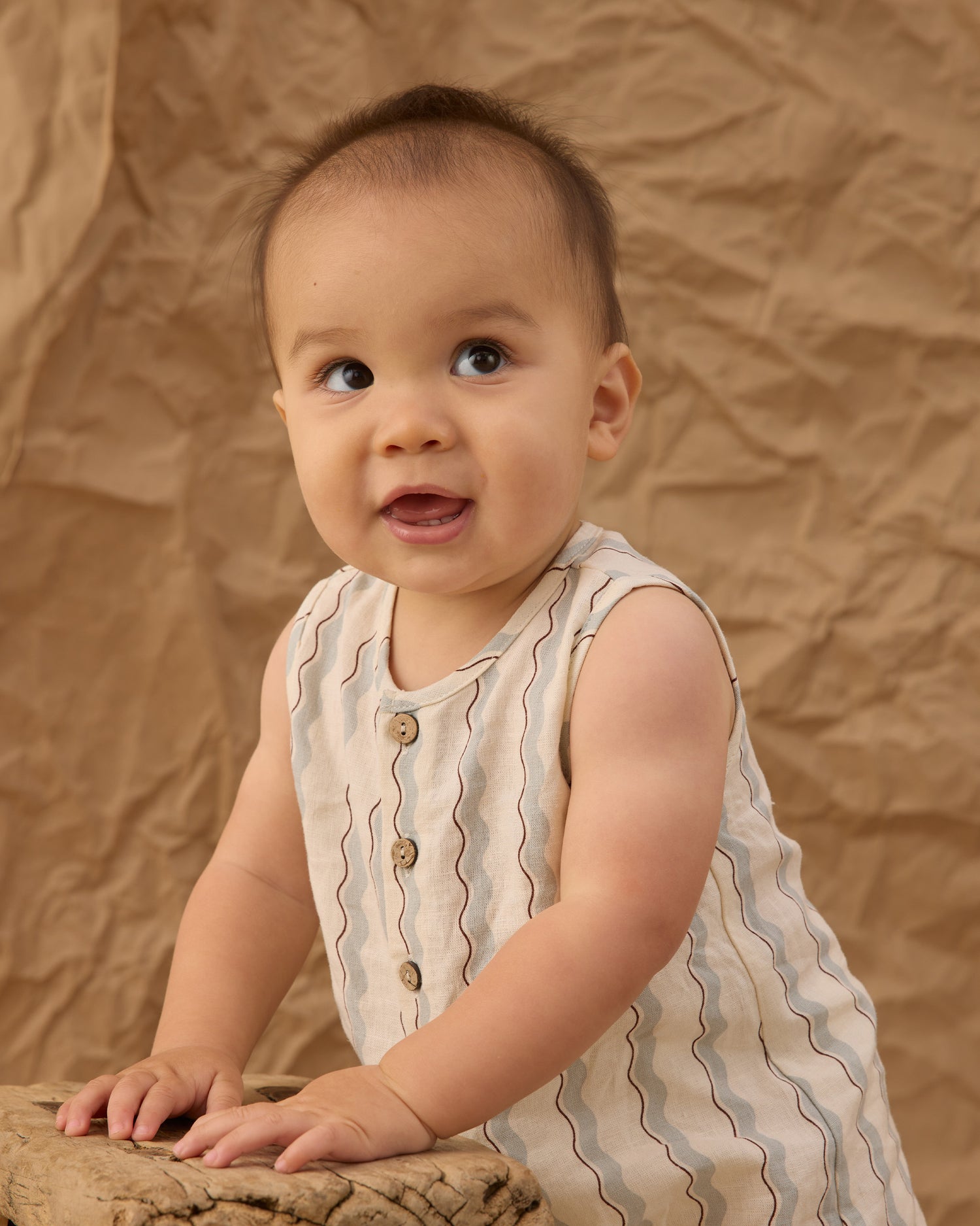 Rylee + Cru Mavrick Romper - Wave Stripe