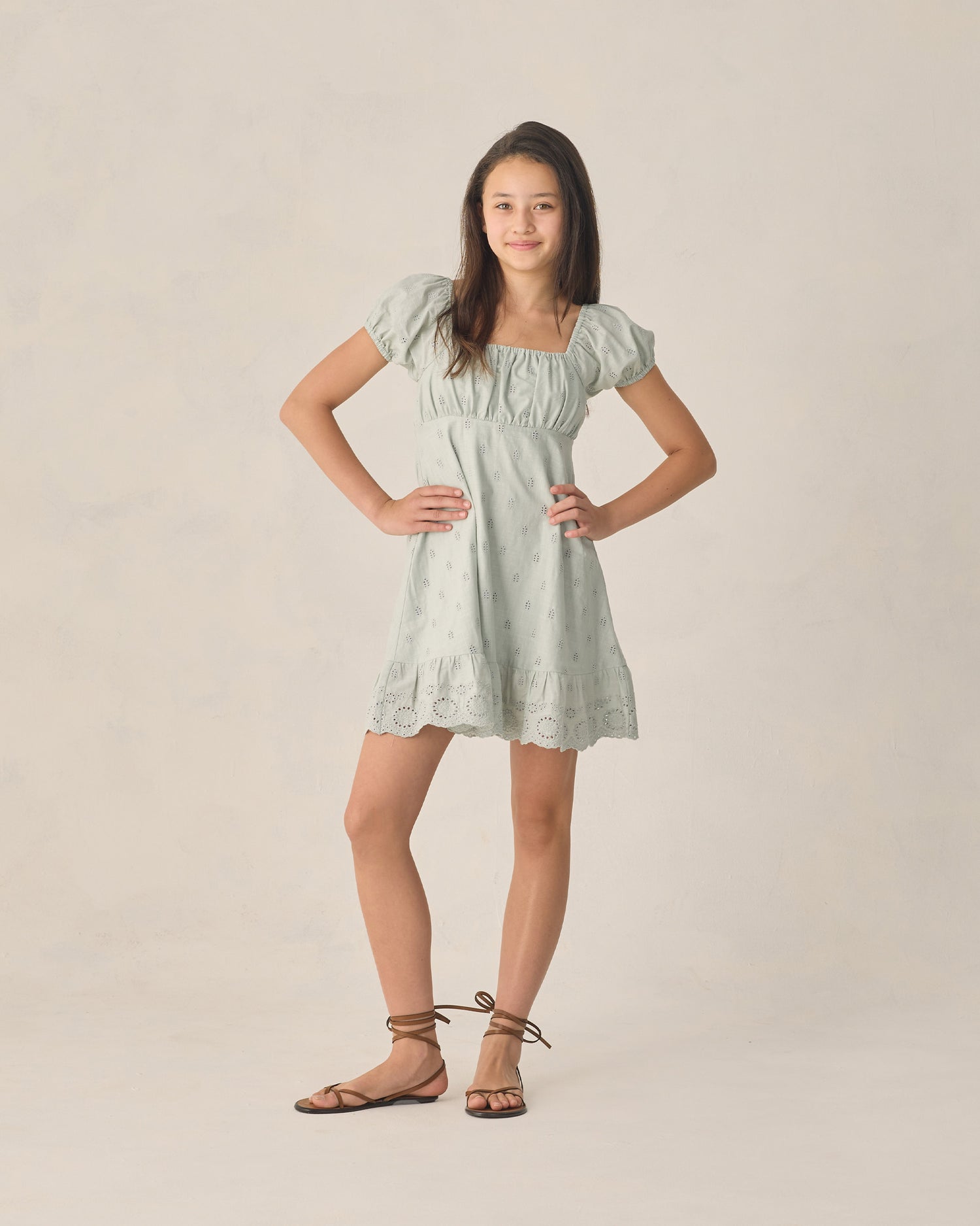 Rylee + Cru Teen Liv Dress - Seafoam