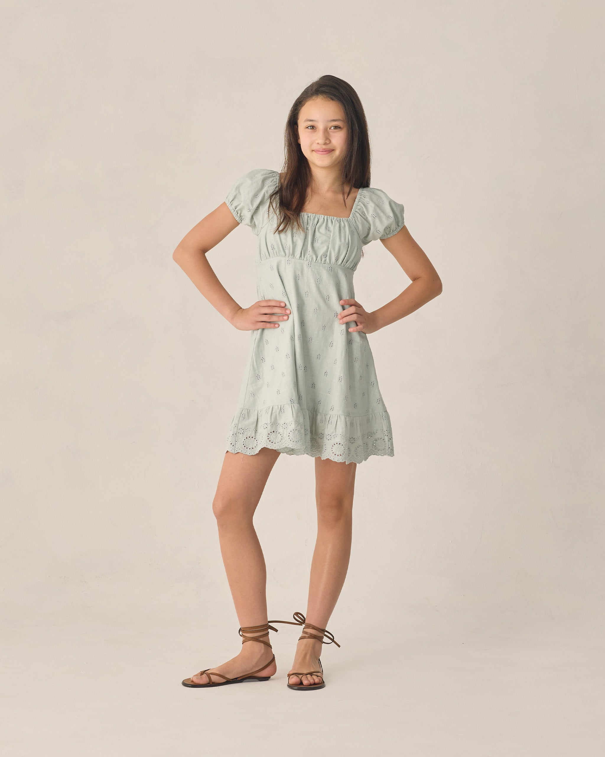 Rylee + Cru Teen Liv Dress - Seafoam