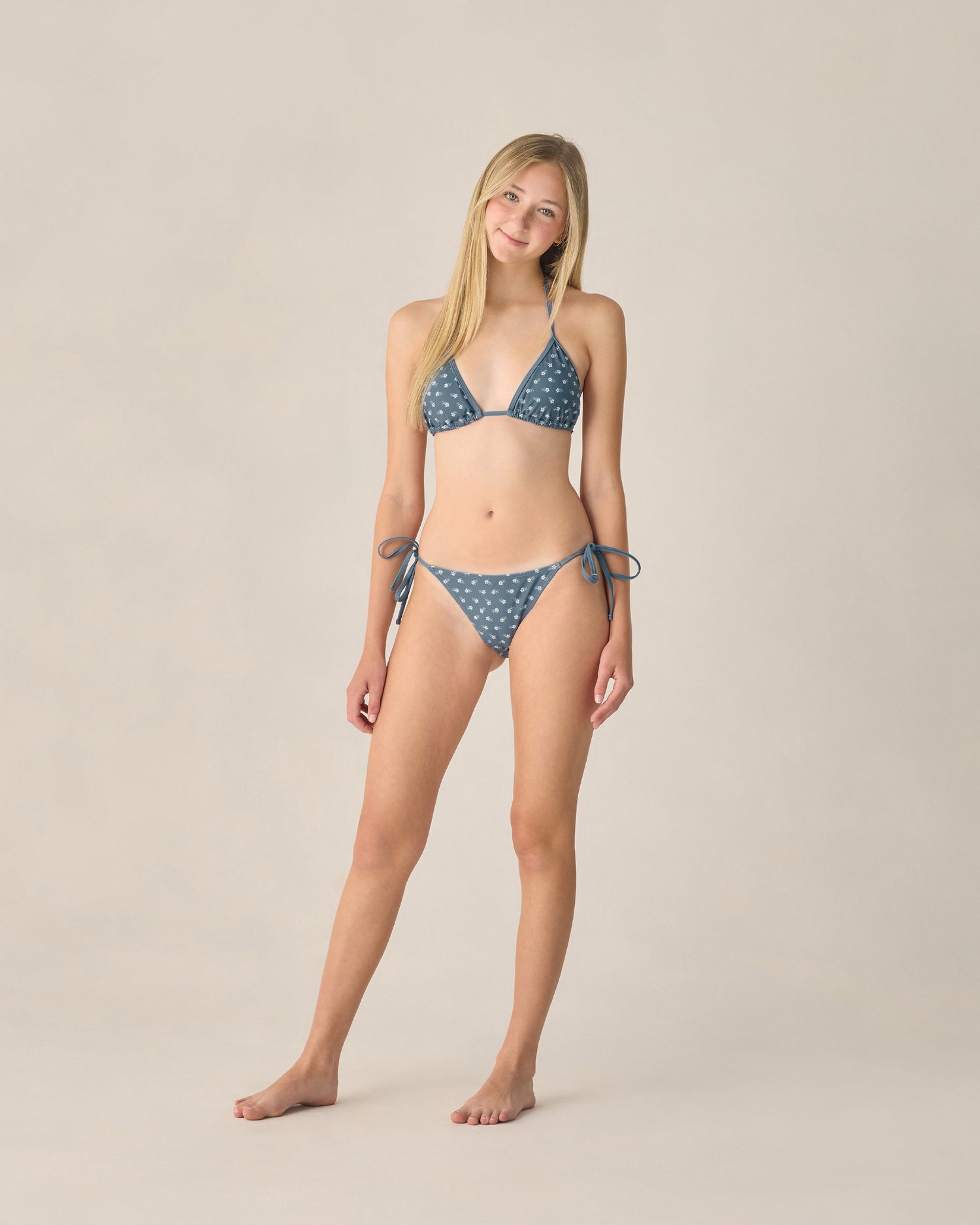 Rylee + Cru Teen Triangle Bikini Set - Ditsy