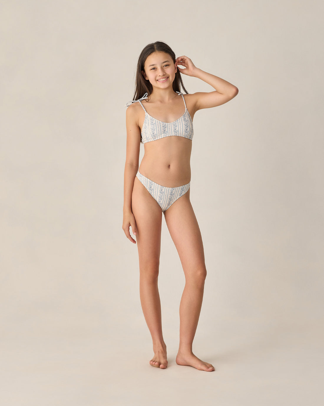 Rylee + Cru Teen Alba Bikini Set - Blue floral