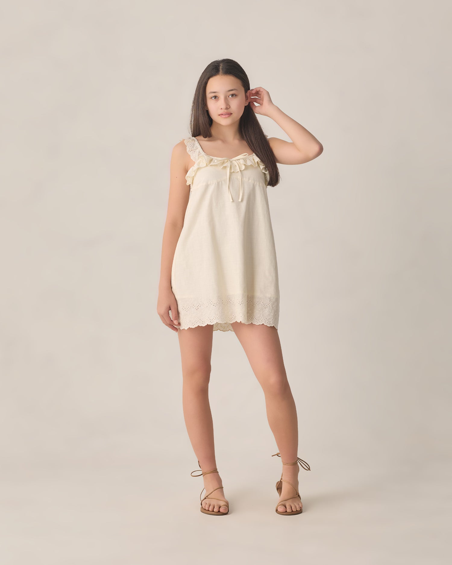 Rylee + Cru Teen Ida Mini Dress - Ivory