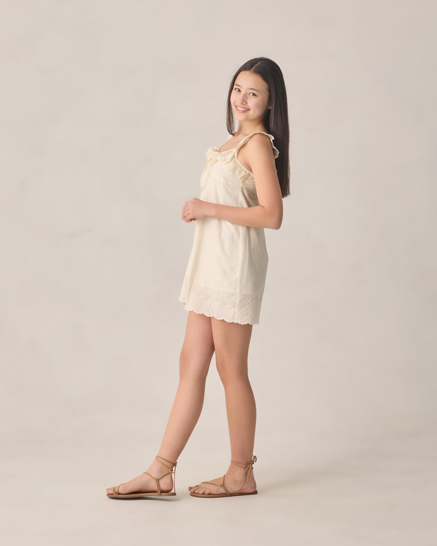 Rylee + Cru Teen Ida Mini Dress - Ivory