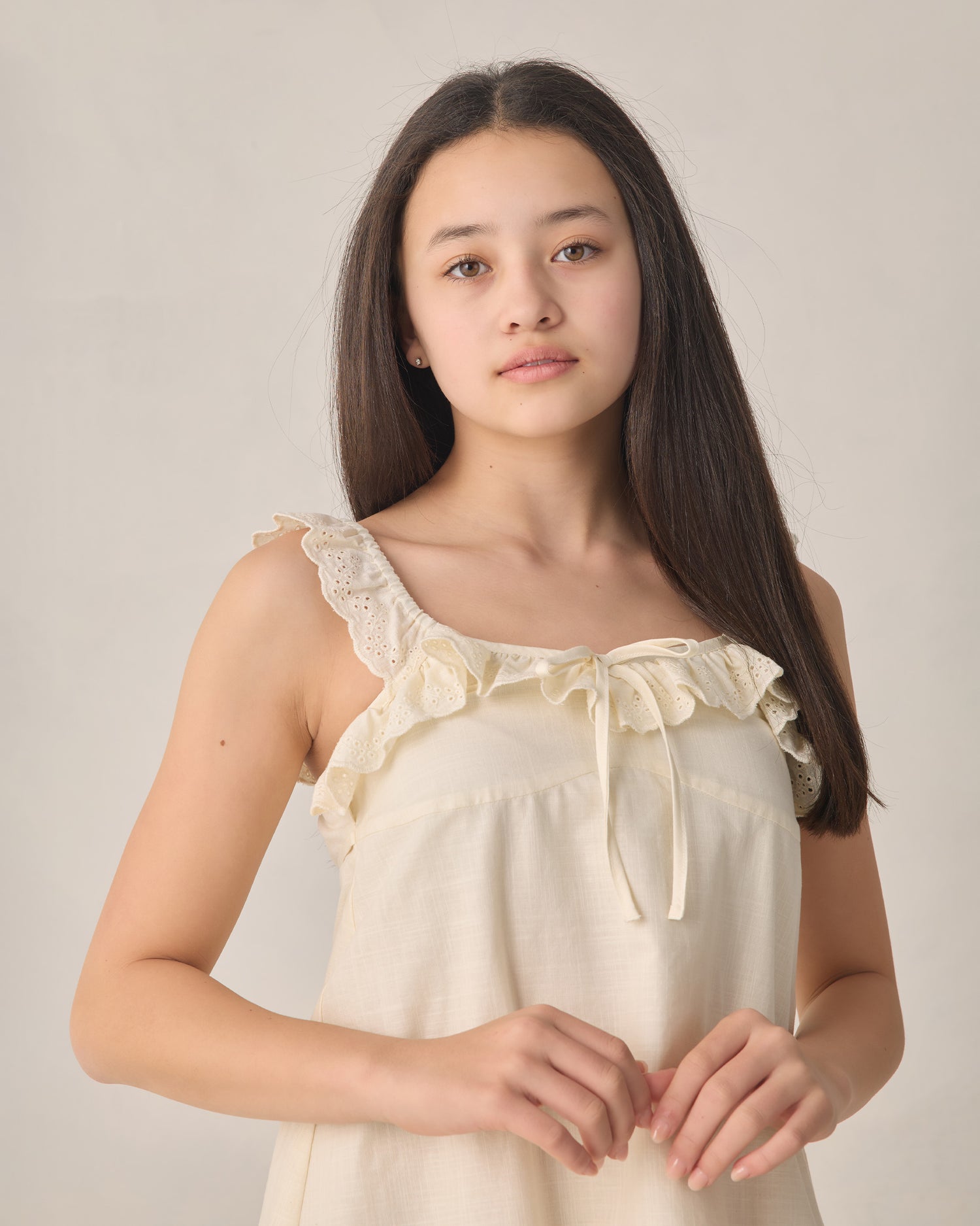 Rylee + Cru Teen Ida Mini Dress - Ivory