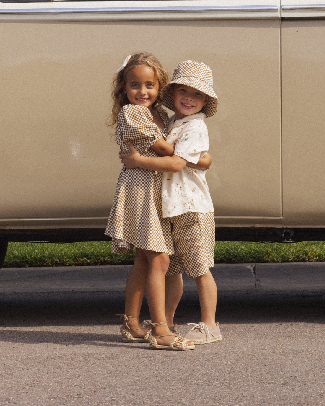 Rylee + Cru Bucket Hat - Ocre Check