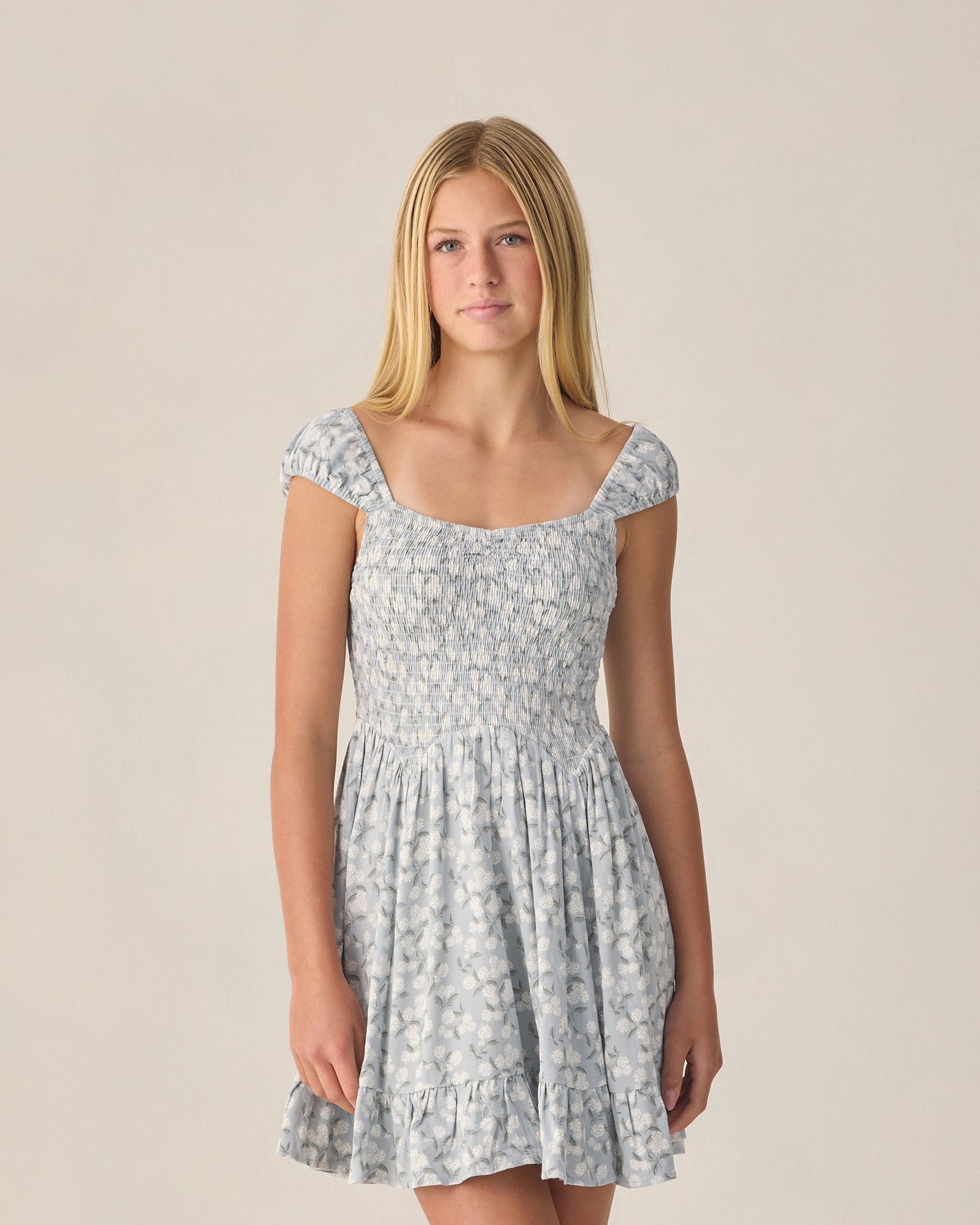 Rylee + Cru Teen Kalina Dress - Hydrangea