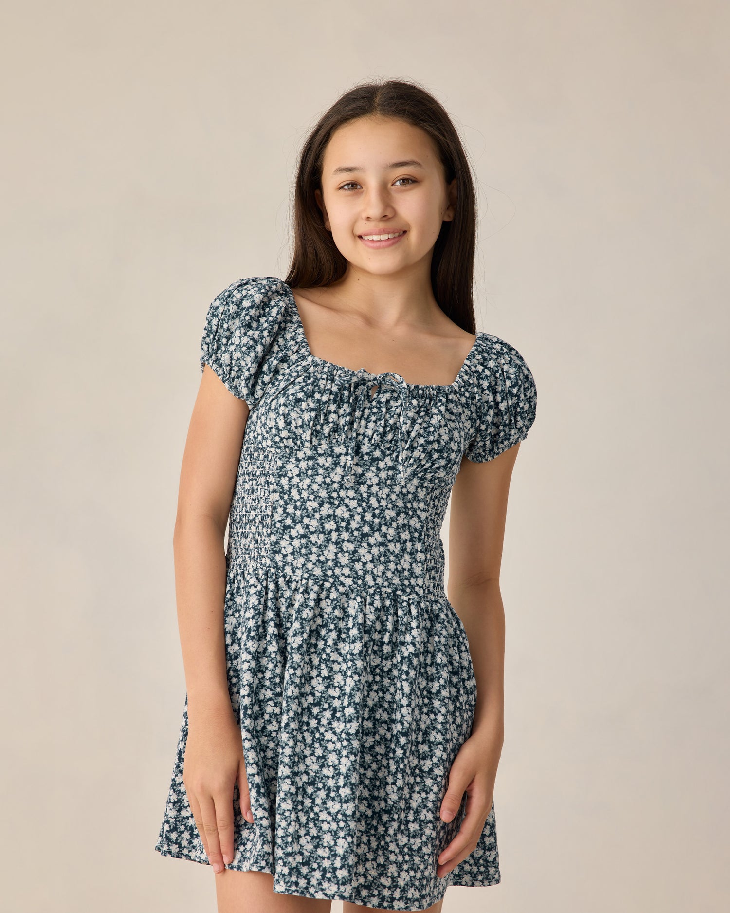 Rylee + Cru Teen Alex Dress - Navy Floral