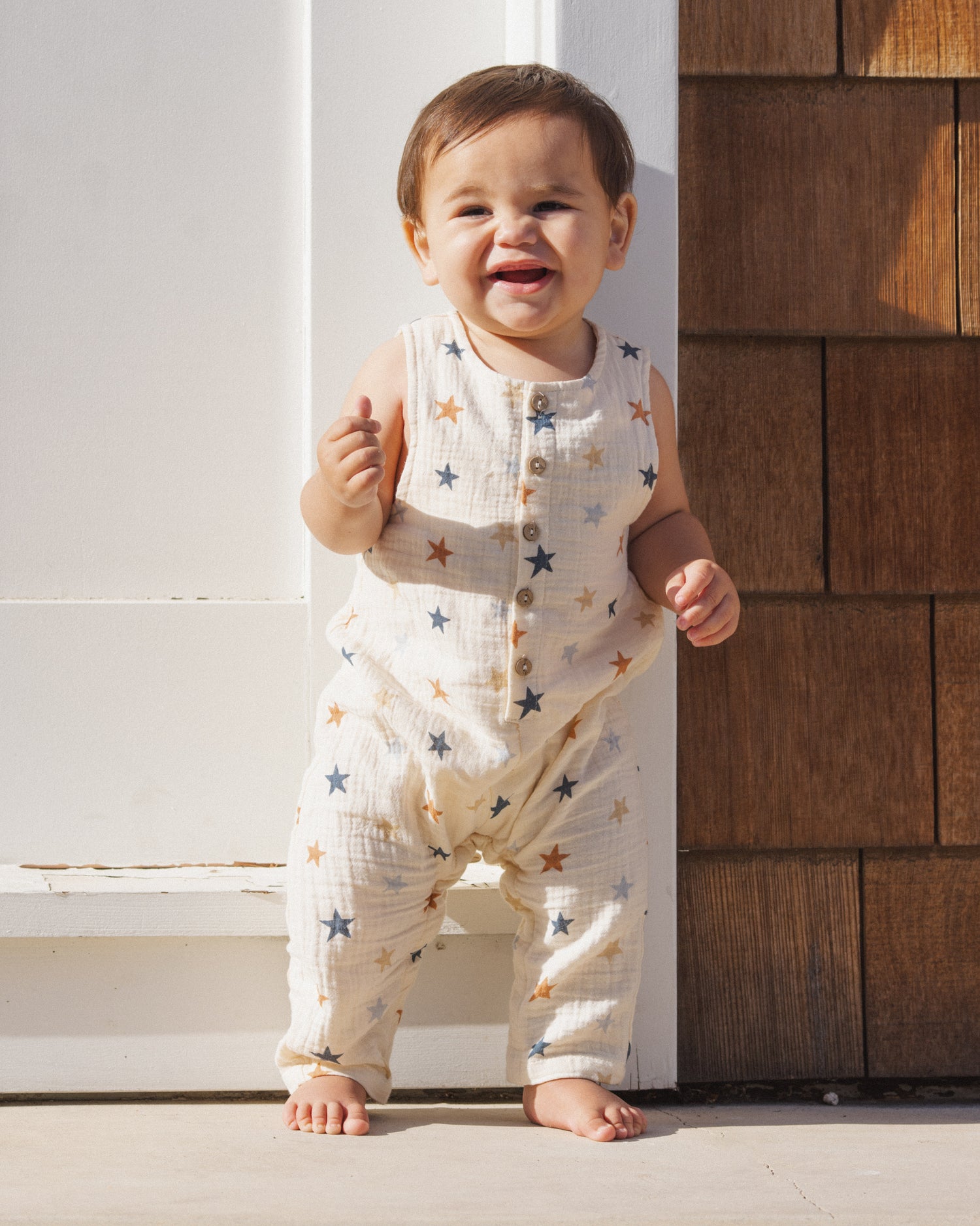Rylee + Cru Button Jumpsuit - Stars