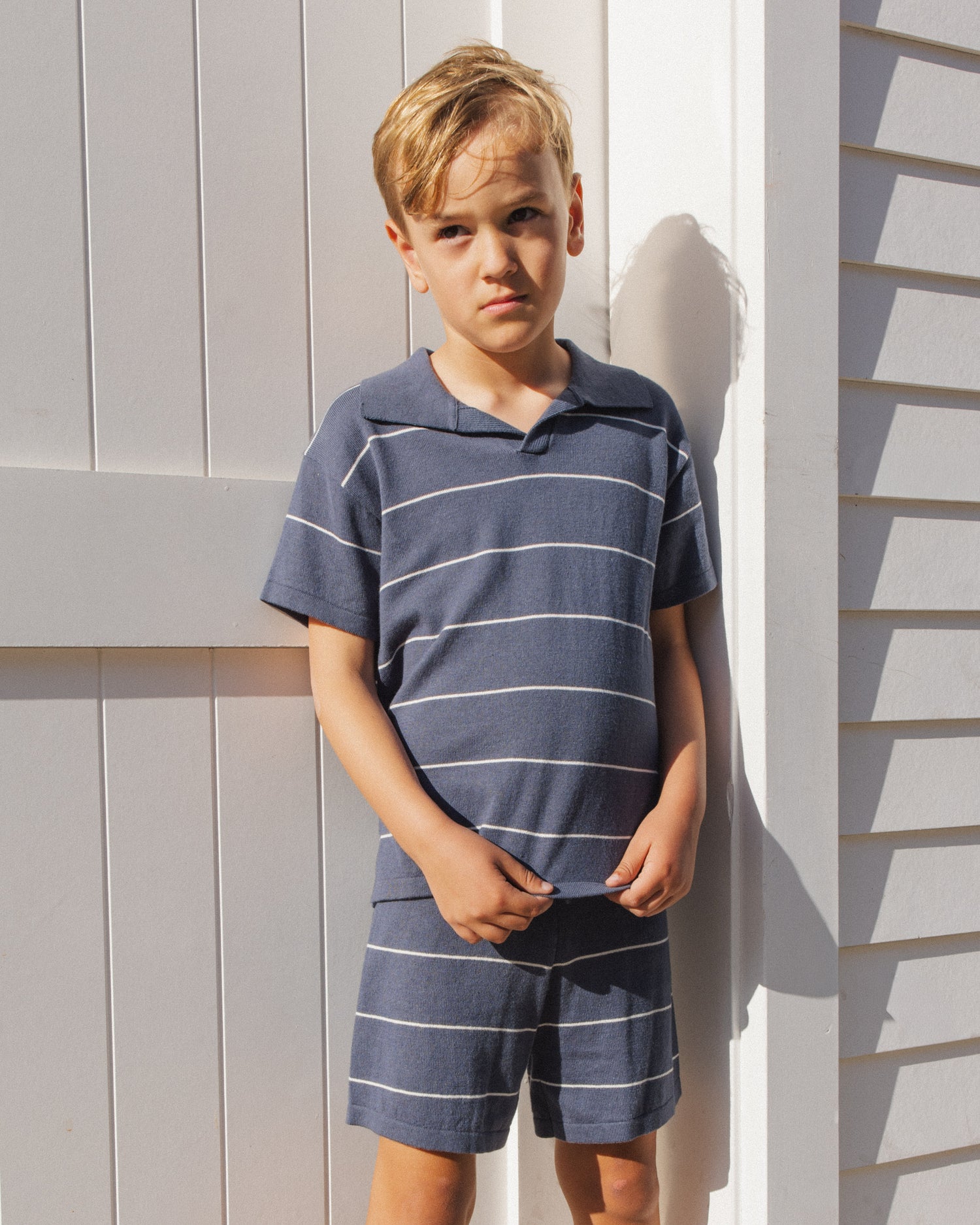 Rylee + Cru Chandler Knit Short - Navy Stripe