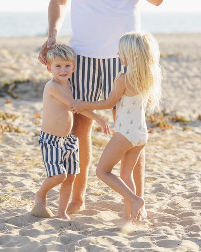 Rylee + Cru Boardshort - Navy Stripe