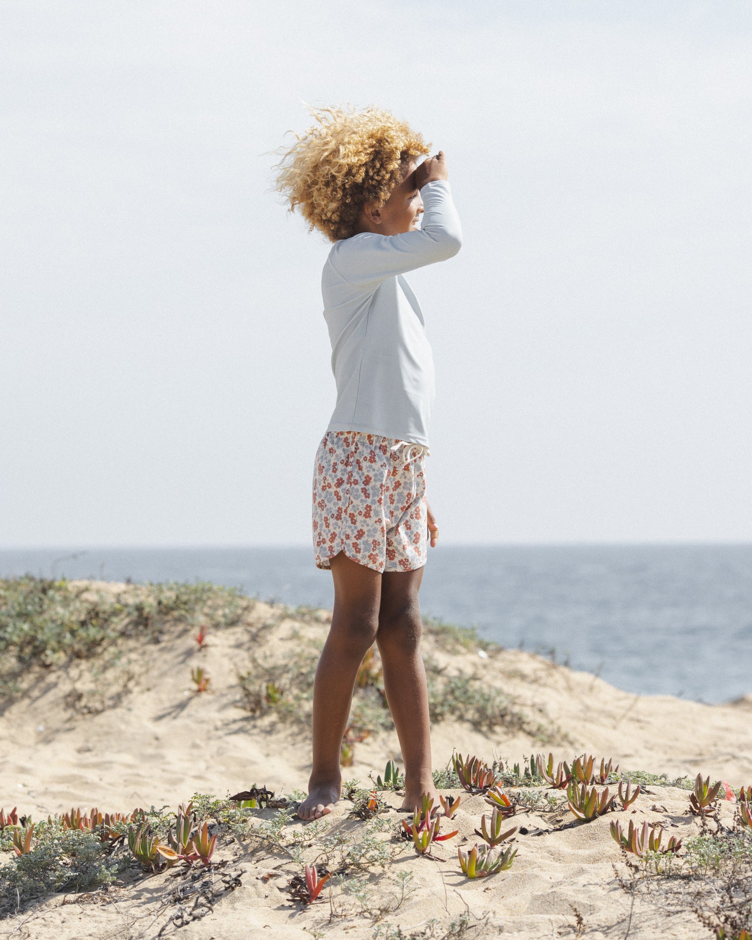 Rylee + Cru Long Sleeve Rashguard - Light Blue