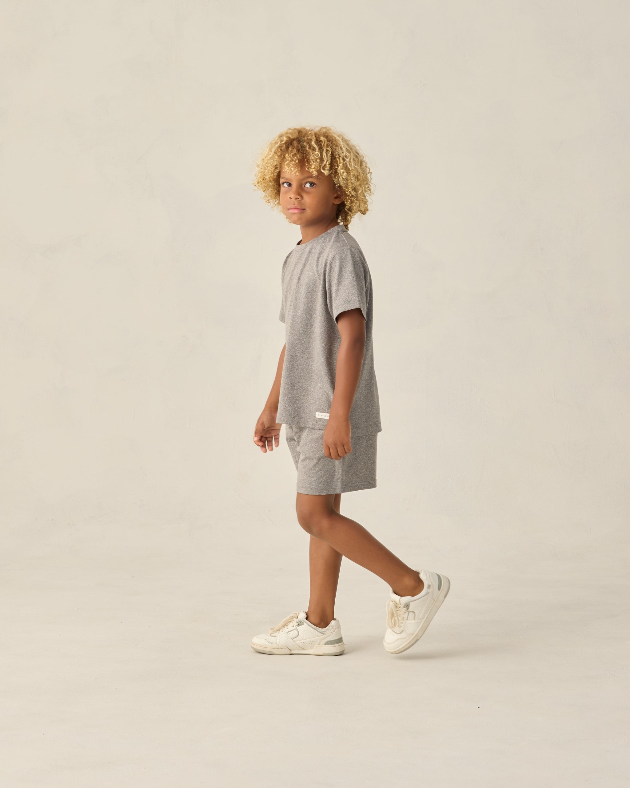 Rylee + Cru Play X Play Oceanside Tech Short - Heathered Grey