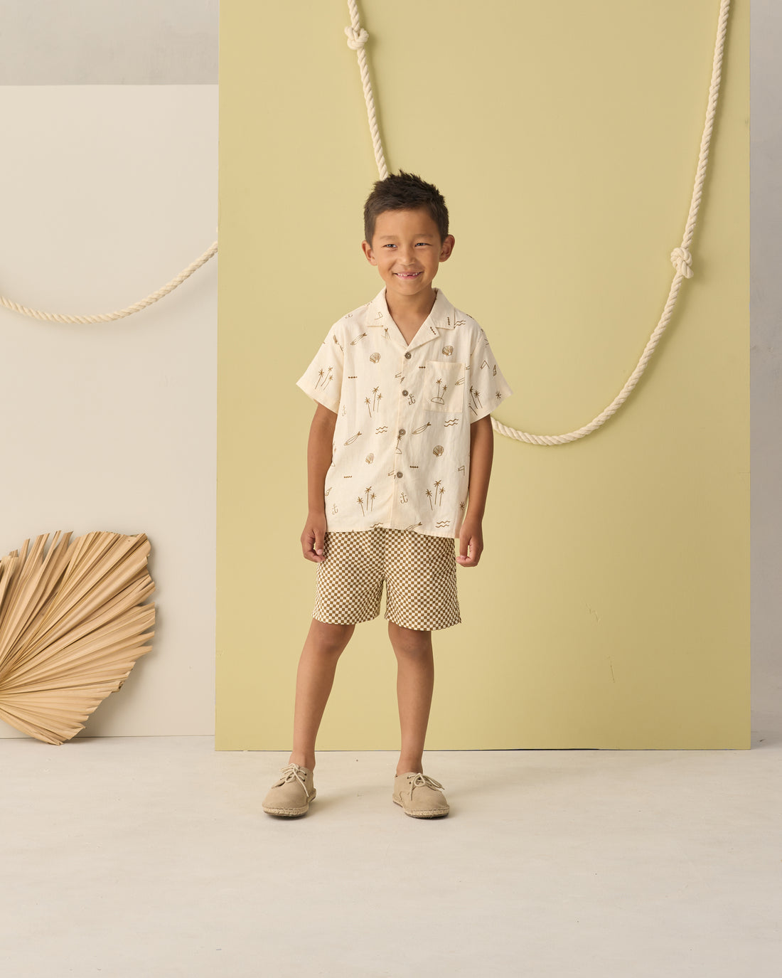 Rylee + Cru Boardshort - Ocre Check