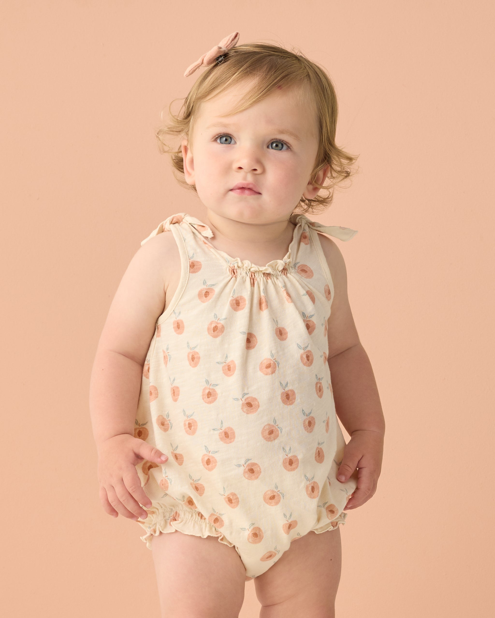 Rylee + Cru Shoulder Tie Bubble - Peaches