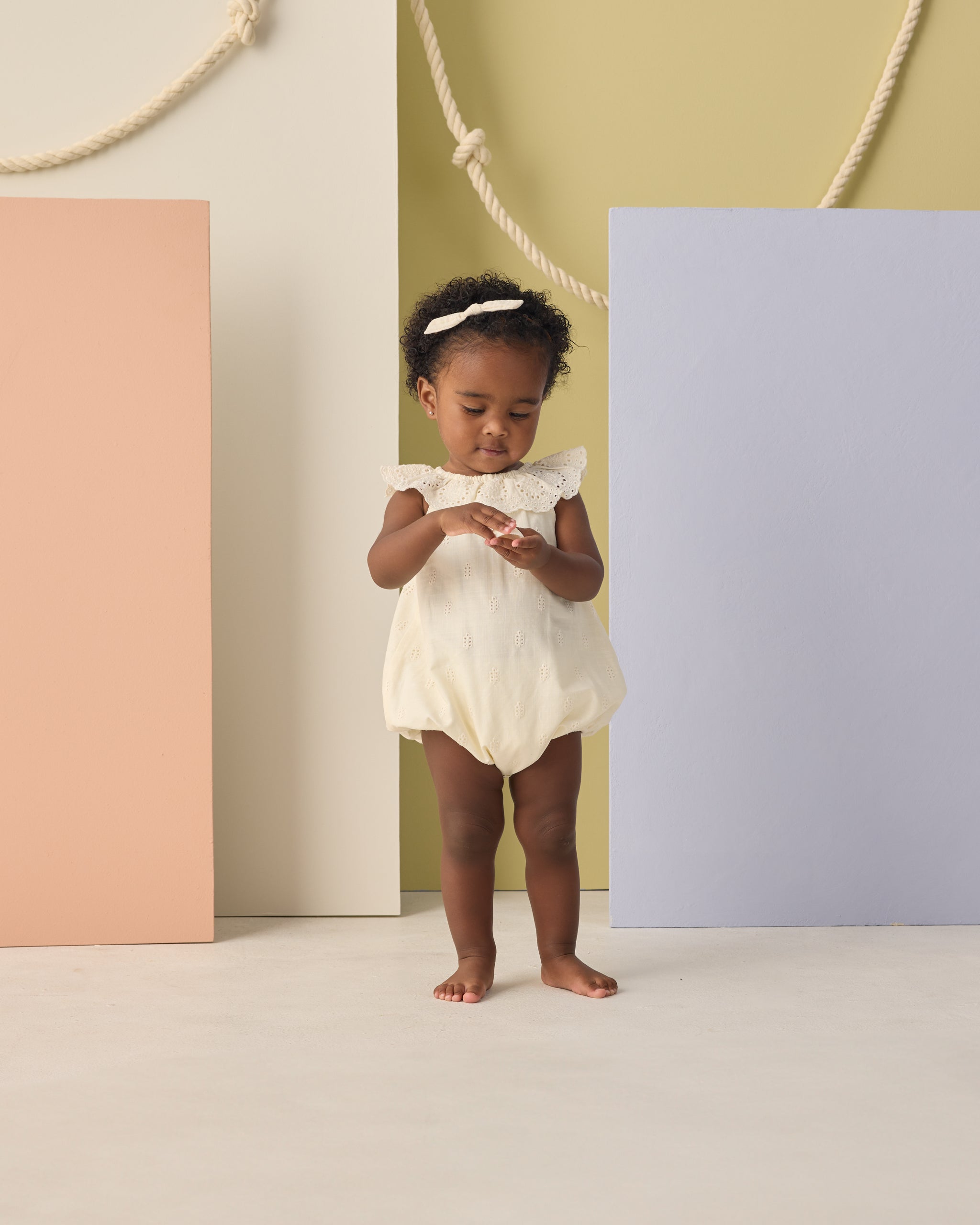 Rylee + Cru Myla Romper - Ivory