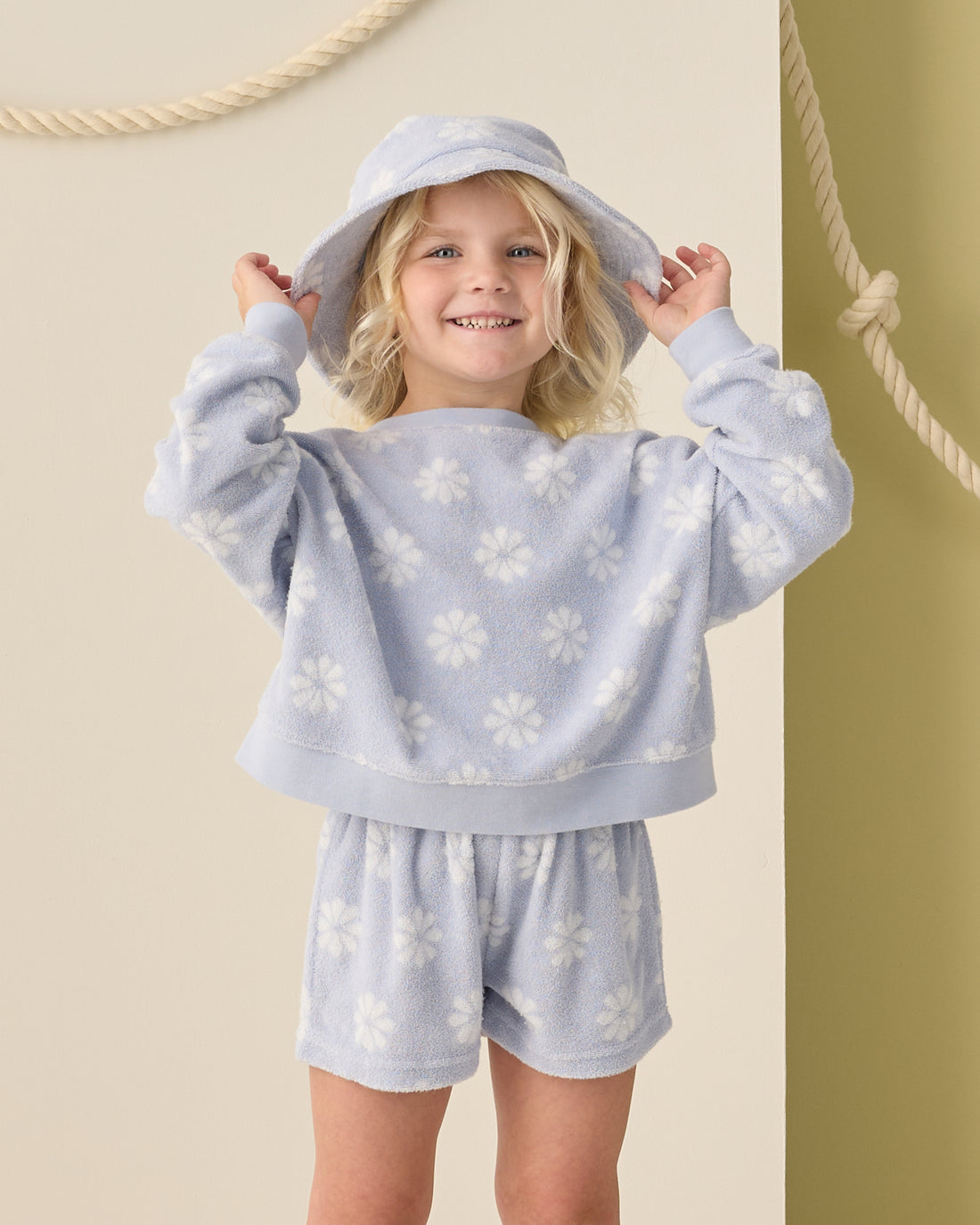 Rylee + Cru Bucket Hat - Periwinkle Daisy