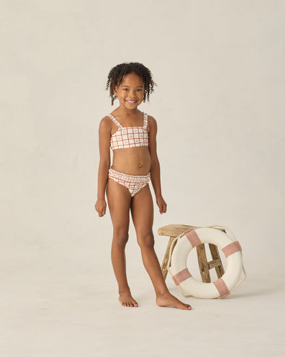 Rylee + Cru Rouched Bikini - Cherry Check