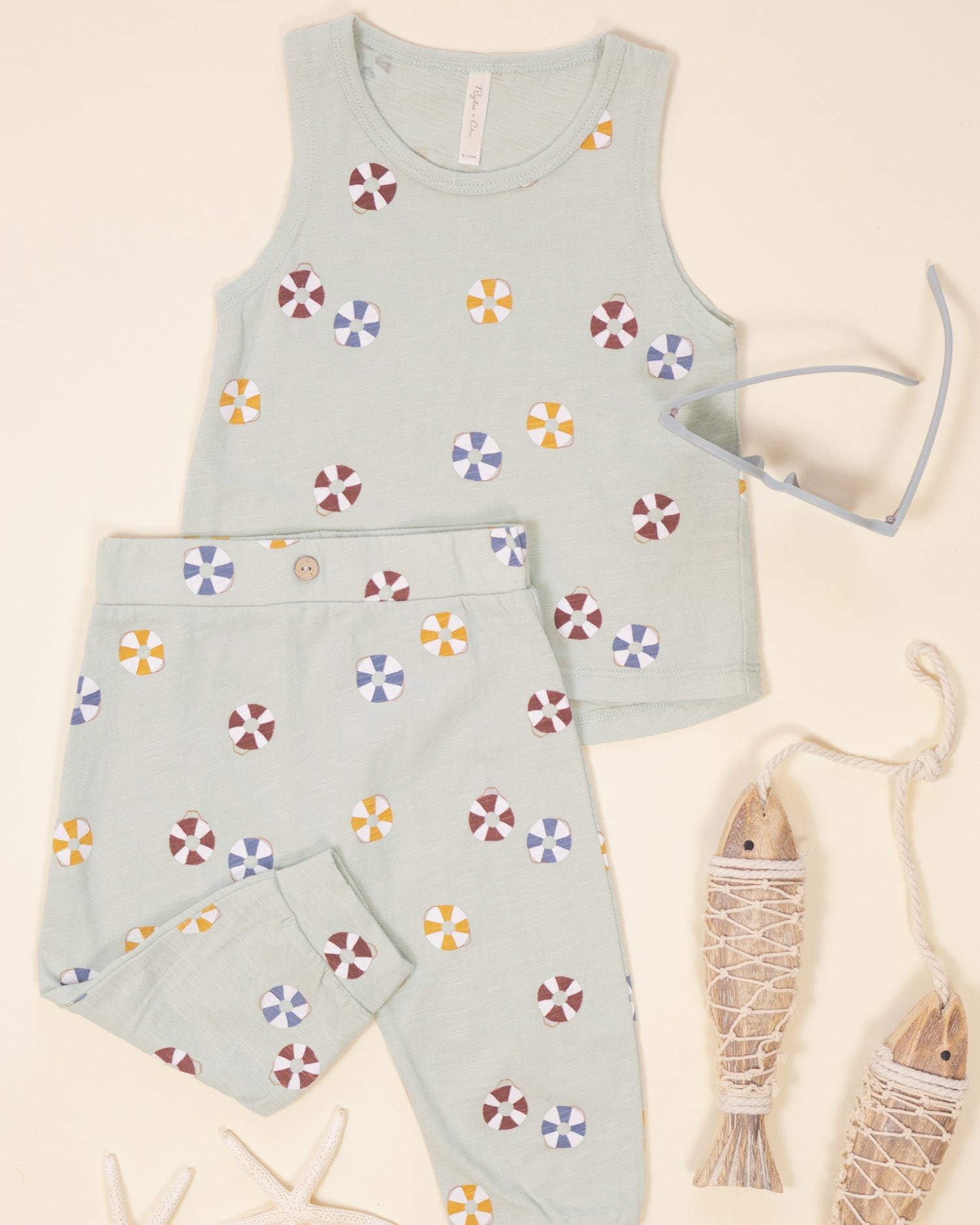 Rylee + Cru Tank + Slouch Pant Set - Floatie