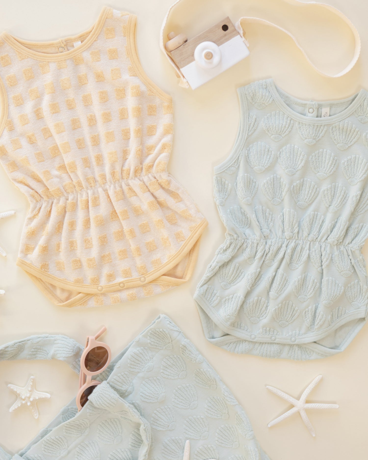 Rylee + Cru Cinch Playsuit - Seashells
