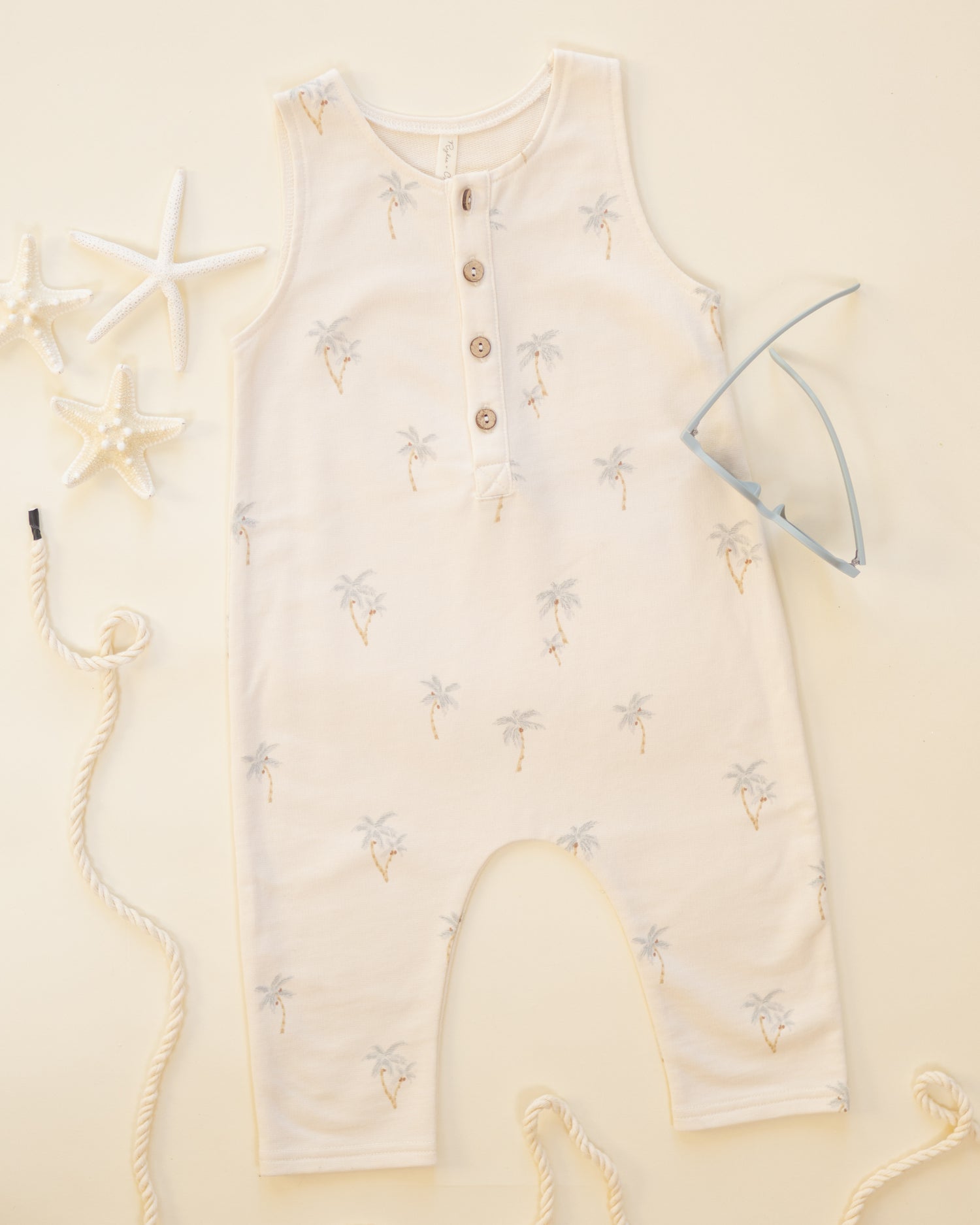 Rylee + Cru Terry Jumpsuit - Palms