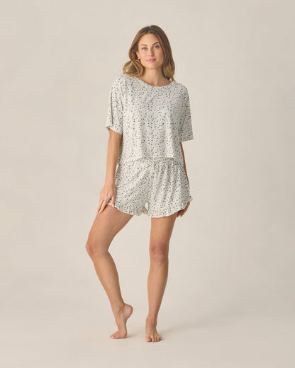 Rylee + Cru Women Mosie Set - Blue Ditsy