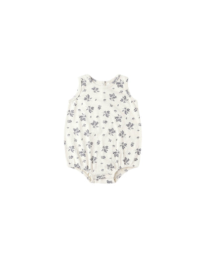 Rylee + Cru Bubble Onesie - Blue Floral