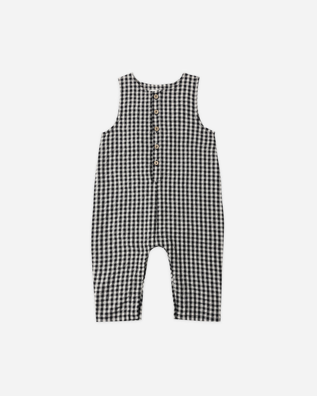 Rylee + Cru Button Jumpsuit - Black Check