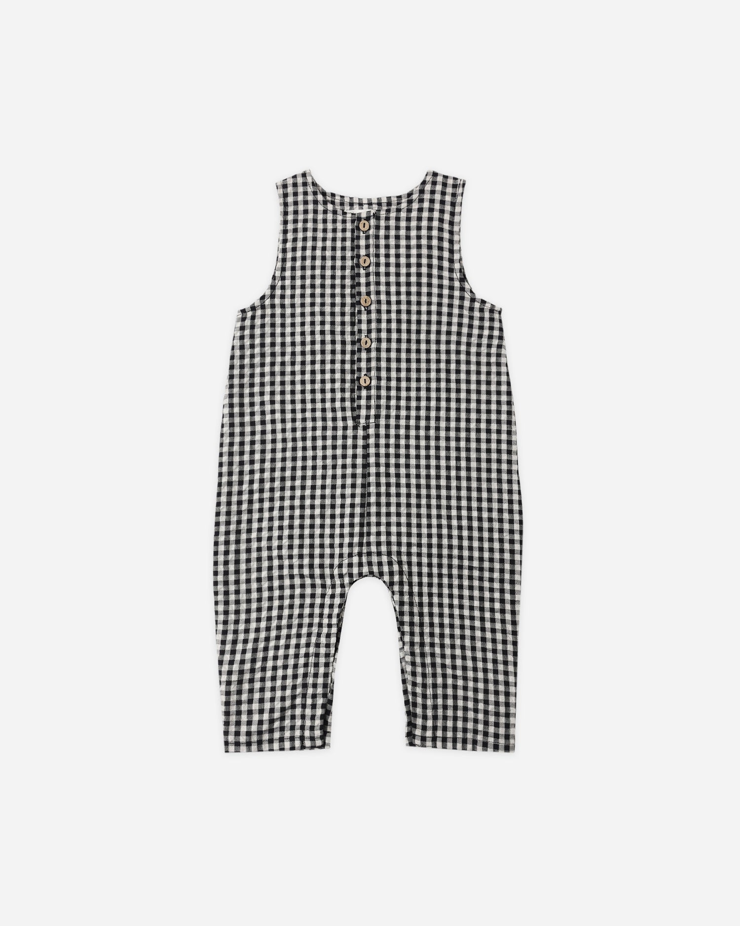Rylee + Cru Button Jumpsuit - Black Check